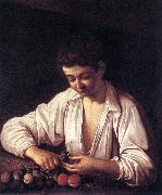 Caravaggio Boy Peeling a Fruit df oil