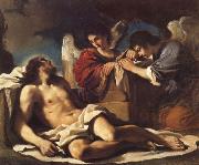 GUERCINO The Dead Christ Mourned by two Angels USA oil painting reproduction