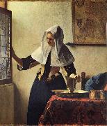 JanVermeer Woman with a Jug USA oil painting artist