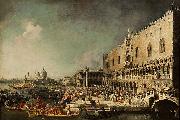 Canaletto The Reception of the French Ambassador Jacques Vincent Languet, Compte de Gergy at the Doge Palace oil