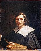 GUERCINO Portrait de lartiste tenant une palette USA oil painting artist