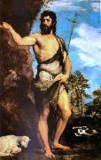 Titian Saint John the Baptist oil