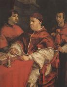 Raphael Pope Leo X with Cardinals Giulio de'Medici (mk08) USA oil painting artist